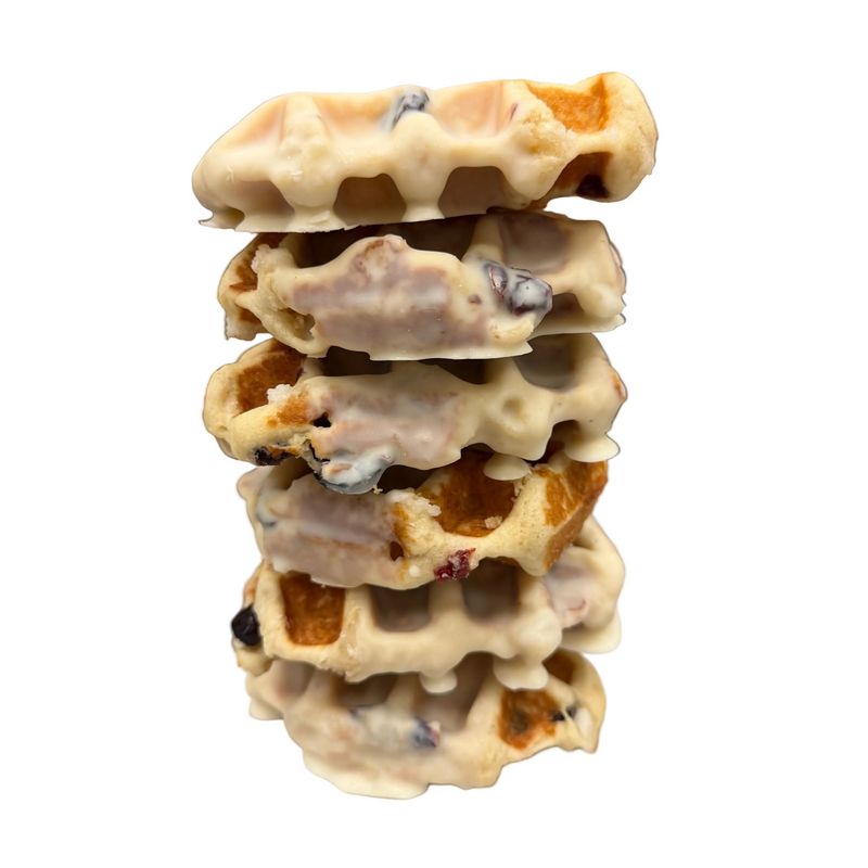 Bruges 6-Pack: Cranberry White Chocolate Liège Waffle