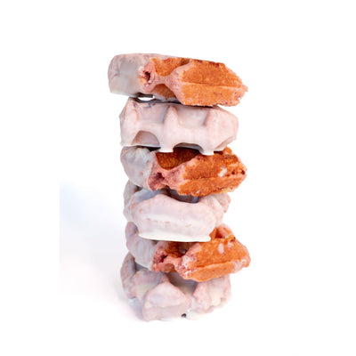Bruges 6-Pack: Strawberry Dipped Chocolate Liège Waffles — White Chocolate Strawberry