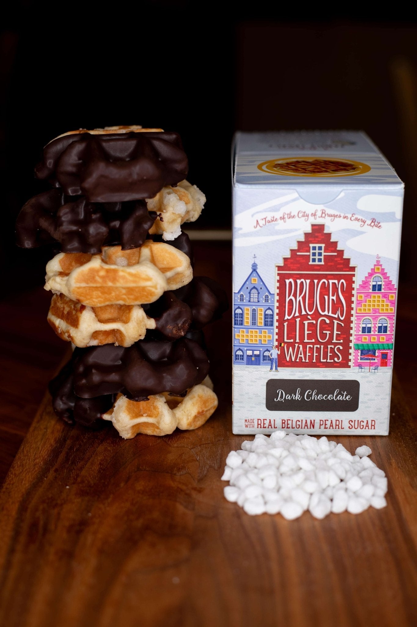 Bruges 6-Pack: Dark Chocolate Liège Waffle