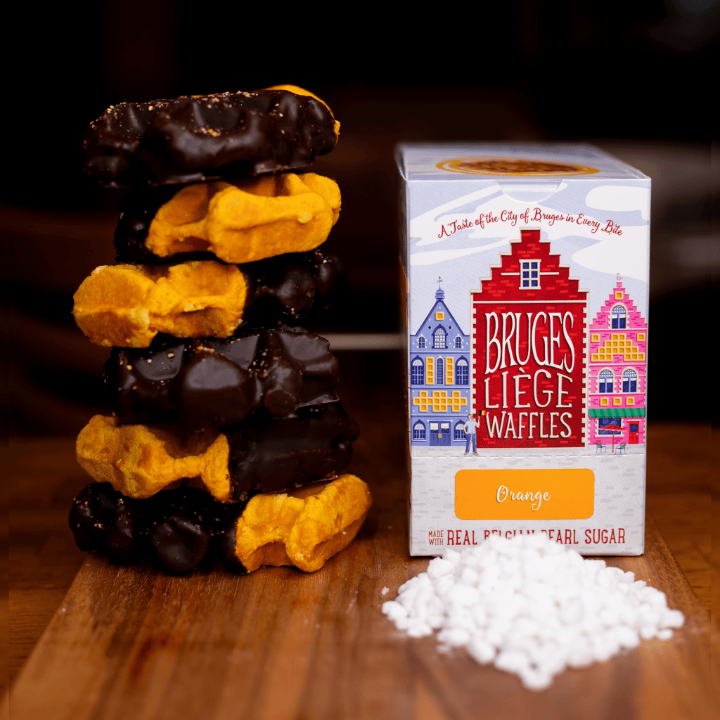 Bruges 6-Pack: Orange Dark Chocolate Liège Waffle