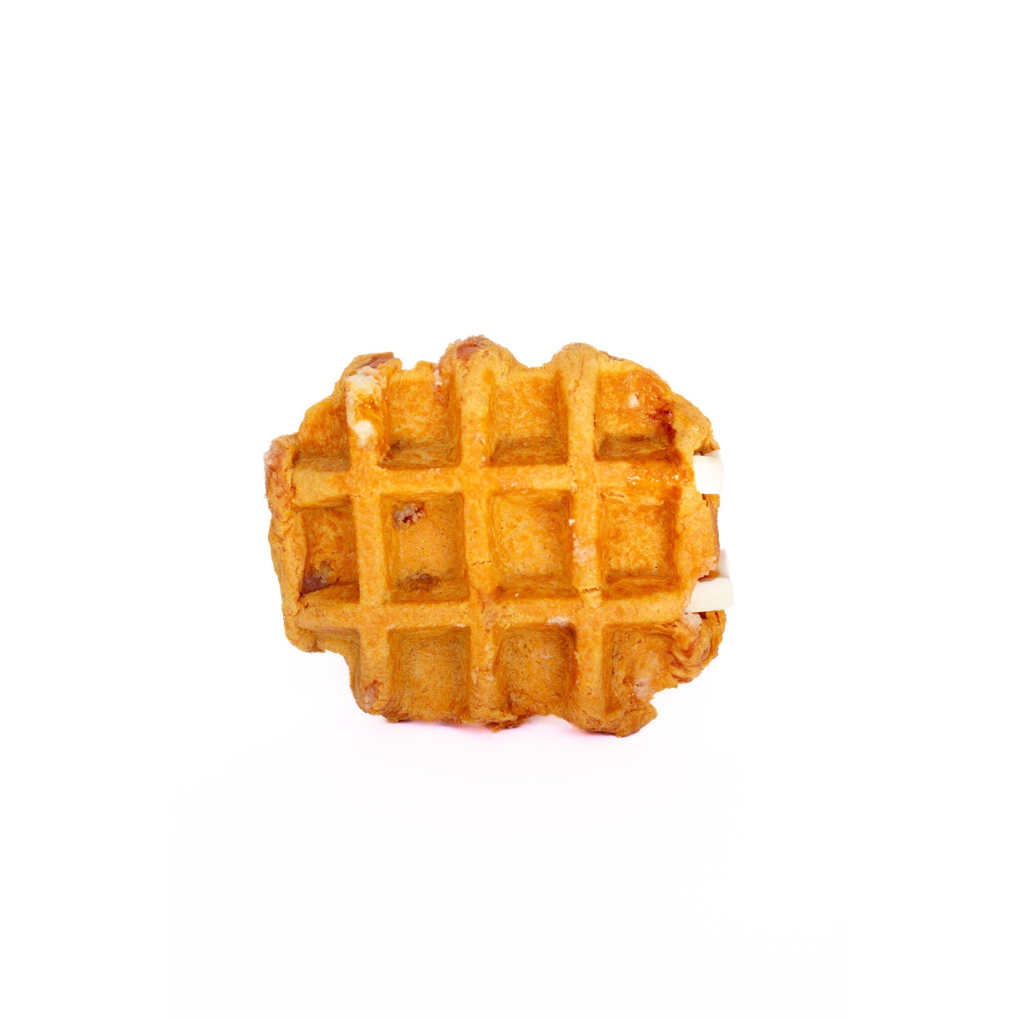Peaches and Cream Torpedo Liège Waffle