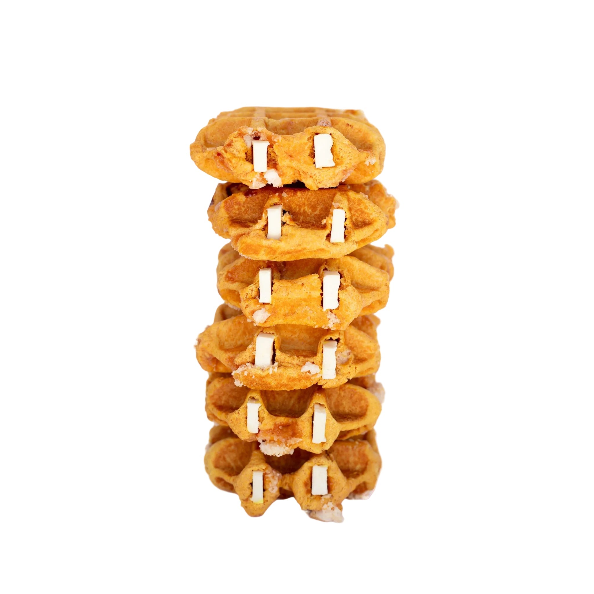Peaches and Cream Torpedo Liège Waffle