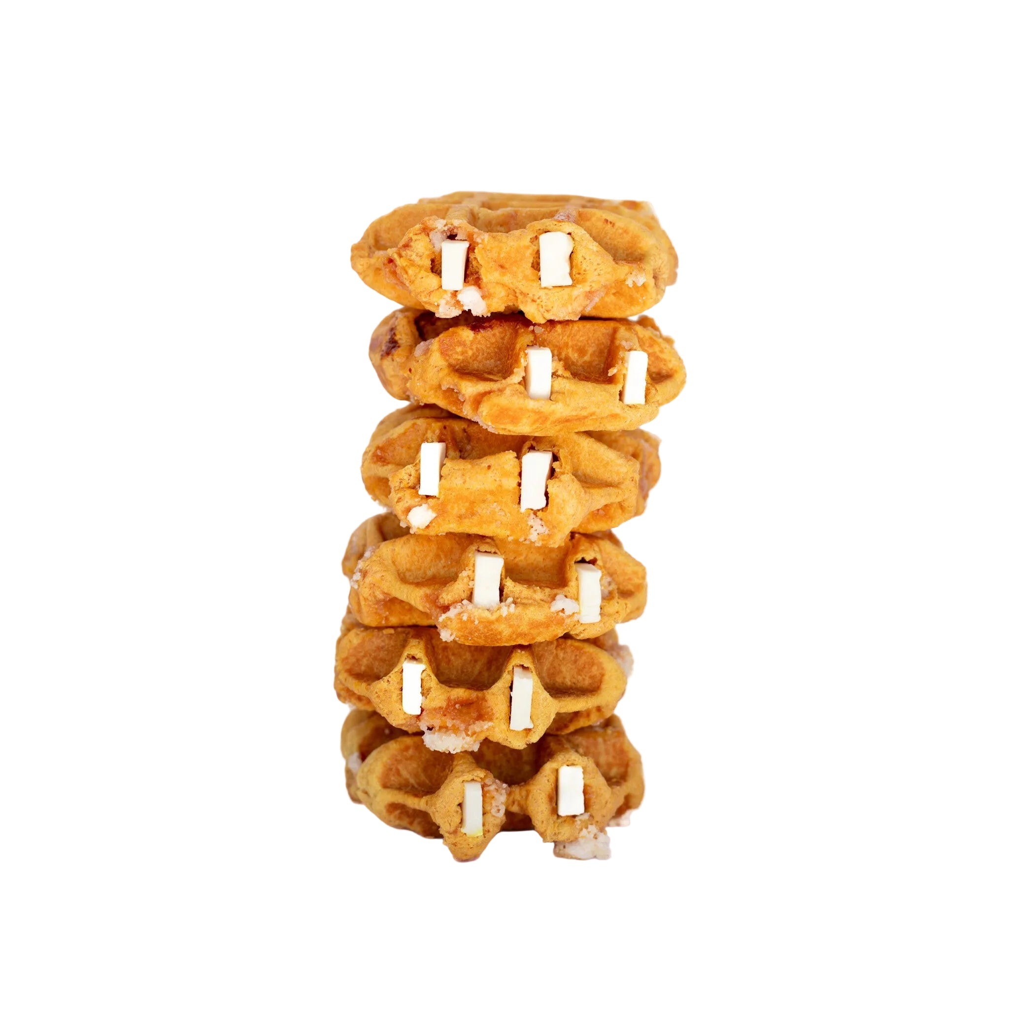 Peaches and Cream Torpedo Liège Waffle