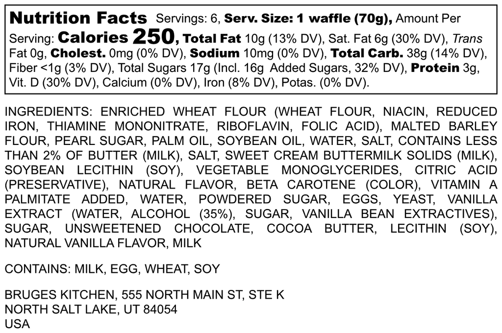 Bruges 6-Pack: Vanilla Torpedo Liège Waffle